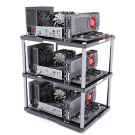 Superimposed Computer Open Case Rack PC Frame Chassis Support Motherboards ATX/MATX/ITX for Studio