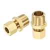 sourcing map 5Pcs Brass Compression Tube Fitting, 5/16" Tube OD