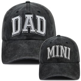 Dad and Baby Matching Outfits Hat, 2PCS Father Daughter Gifts Baseball Cap, Father Son Matching Outfits, First Time Dad Gifts for Men Papa Pappy