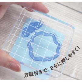 Worldcraft CS-AB02 Acrylic Block Clear Stamp Base 2.8 inches (70 mm) Square