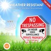 T&R No Trespassing Private Property Sign Video Surveillance Sign -