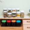 Jumterlee 6 Pack 32 oz Amber Mason Jars, Wide Mouth