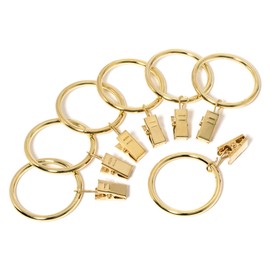 Perfect Order Iron Metal Curtain Clip Rings 1 1/2 Inch Interior Diameter (20, Gold)