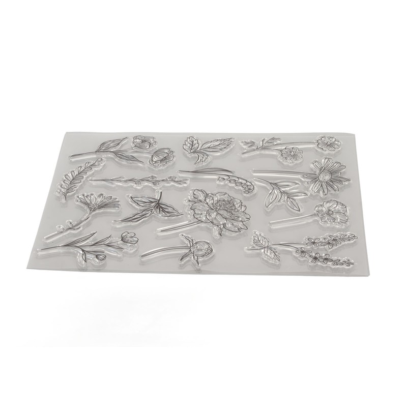 6pcs Clear Stamps Innovative Decorative Flower TPR Clear Stamps for