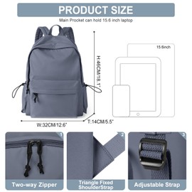 Lendolk mochila casual simple, A6-blue Purple, Grande