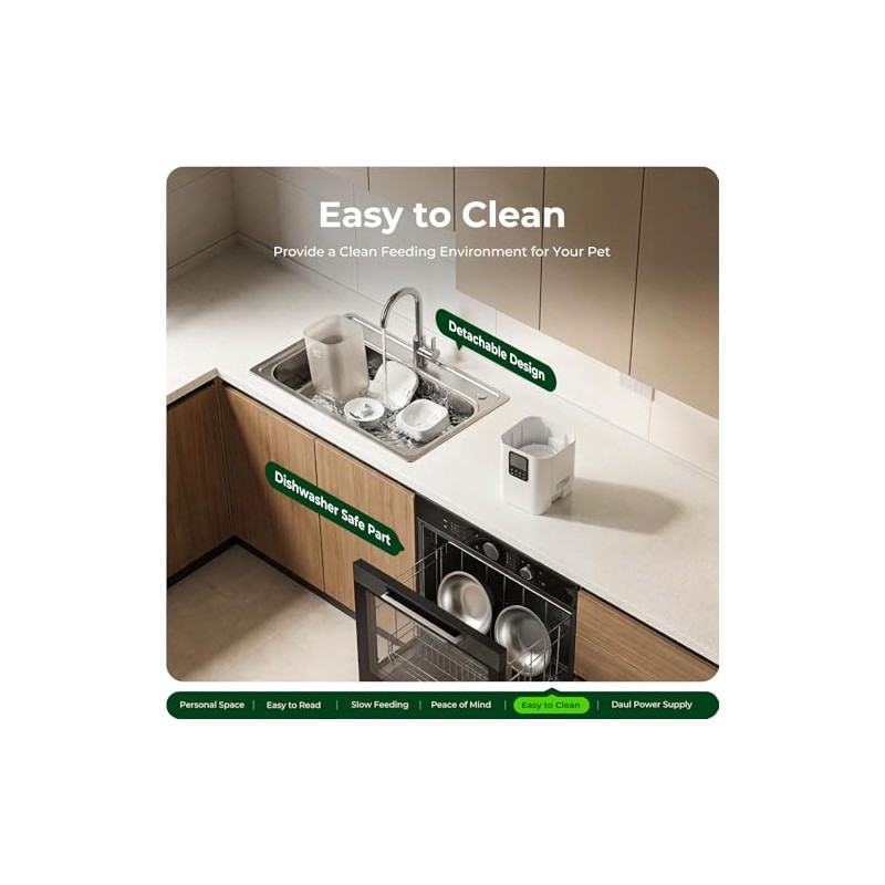 Frienhund Timed Automatic Cat Feeder 2 Cats with Slow Feed: