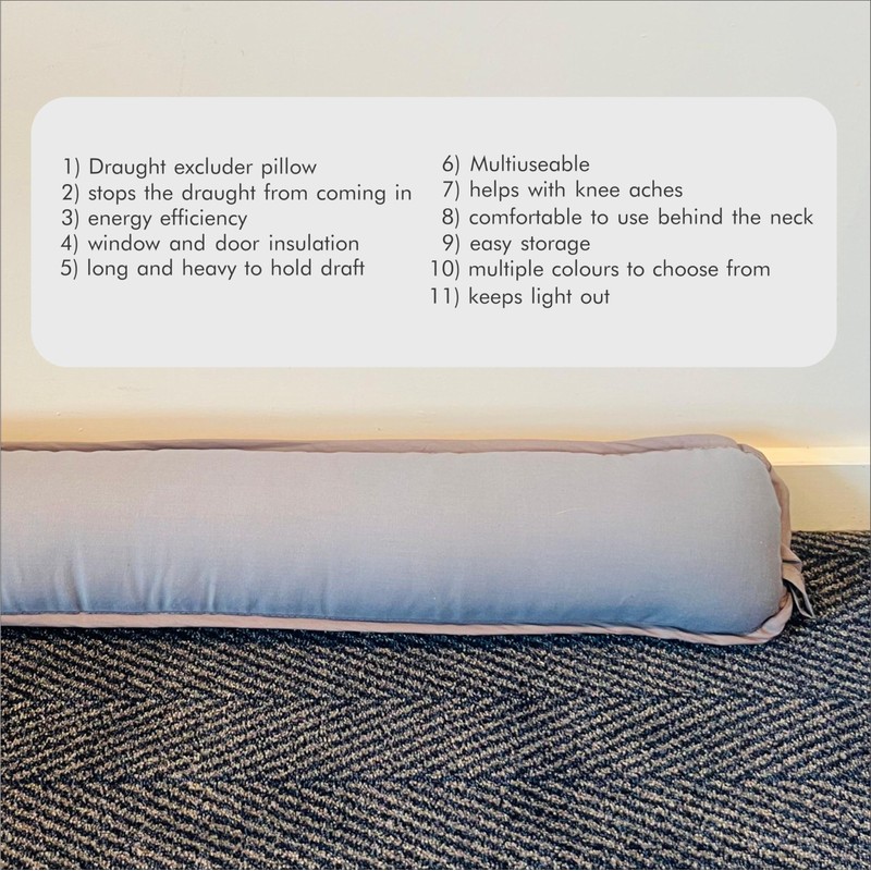 mFabrics Pack of 1 Hollowfibre Filled Draught Excluder Draft Insulator