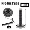 Plstod Pack of 40 M6 x 16 screws, flat head