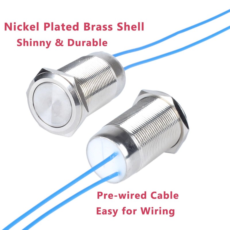 DMWD 22mm Waterproof IP67 Metal Latching Push Button Switch Heavy