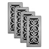 Decor Grates (4-Pack) SPH410-NKL Scroll Design Floor Register, 4x10 Inches,