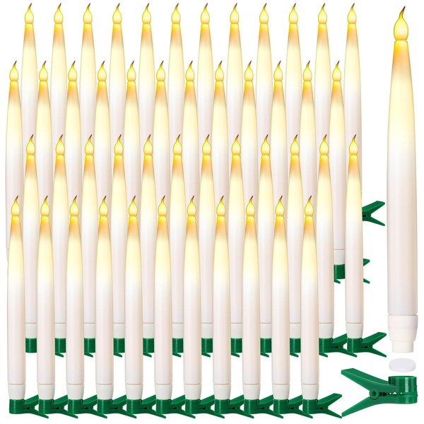 Baquler 48 Pack LED Clips on Christmas Tree Candles, Flameless