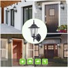 WISBEAM Outdoor Wall Lantern, Black Wall Sconce for House Porch