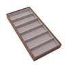 Eyeglass Display Organizer Wood Grain 6 Compartments Glasses Display Tray