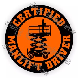 Unbranded/Generic 3pcs Certified Manlift Driver Hard Hat Stickers Decals Helmet Operator Man Lift