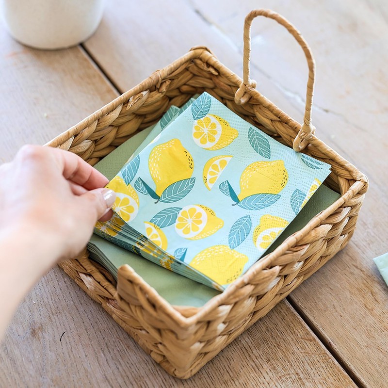 HMF Napkin Holder Braided Made of Water Hyacinth, Napkin Stand