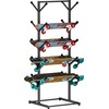 Tuohours Skateboard Racks Floor Stand Holder, Freestanding 5-Tier Skateboard Storage