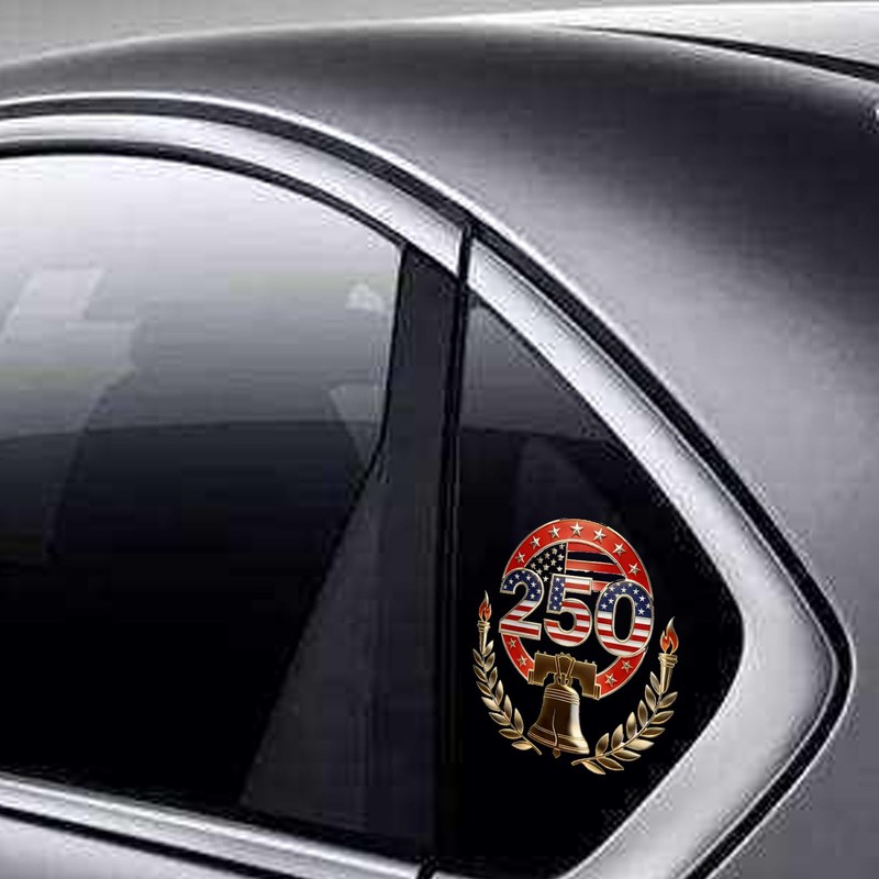 5Pcs USA 250th Anniversary Window Decals for Cars, Trucks, SUVs,