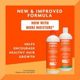 Cantu Shampoo & Conditioner with Shea Butter for Natural Hair, 1L (Pack of 2)