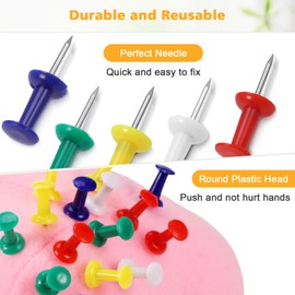 JIANTA Multicoloured Drawing Nails, 600 Pieces in 6 Colours, Creative, Decorative, Colourful, Large, Colourful Push Pins