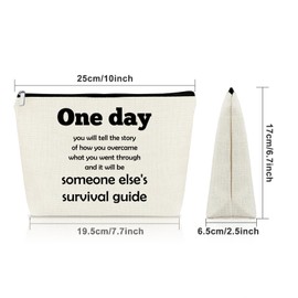 Sazuwu Inspirational Positive Quotes Makeup Bag Inspirational Friendship Gifts for Women Motivational Gifts for Teachers Cosmetic Bag Encouragement Gifts for Coworkers Birthday Present Travel Pouch