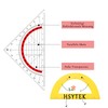 HSYTEK 2 Functions Set Square Small, 4 Pieces Drawing Triangle