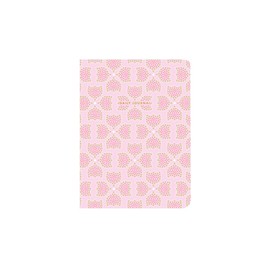 Mary Square Polka-Dot Tulip Design Fresh Start 7 x 9 Inch Pink 100 Page Daily Check In Composition Journal Notebook