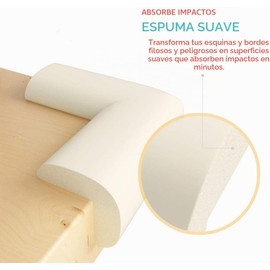 16 Pcs Protector de Esquinas Bebes y Niños Protecciones para bebés, Espuma Suave Protectores de Seguridad para Mesas Esquina y Aualquier Tipo de Muebles Anti-colisión Esquineras Cojines Protectores (8 Marrón + 8 Blanco)