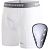 COOLOMG Boys Baseball Shorts with Athletic Cups Groin Protector Support