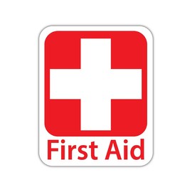 Emergency First Aid Kit Sticker Decal Notebook Car Laptop 4" x 5" (Color)