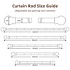 SMODBRODRE Curtain Rods for Window 32 to 62, Brown 5/8