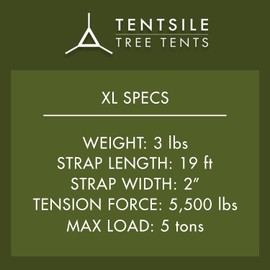 Tentsile Ratchet and Strap Set for Tentsile Tree Tents, Hammocks, Spare Replacement Ratchets, 2.5 to 5 ton Rated (Extra Large (Trillium XL))