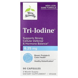 TerriNaturally Tri-Iodine 6.25mg Capsules 90 Tablets, 4 Pieces / 테리네츄럴리 트리-아이오딘 6.25mg 캡슐 90정, 4개