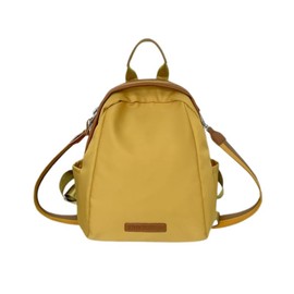 INNOCRIE Women's Backpack, Lightweight, Waterproof, Nylon, Leather, Rucksack, 2-WAY/3-WAY, Shoulder Bag, Handbag, Cute,, yellow