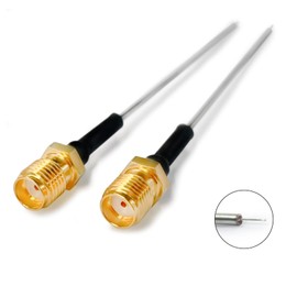 TOJOIN SMA Female to PCB Solder Coaxial Cable 047 Semi-Rigid Cable 12.5GHZ Semi Steel Cable 4 inches (10cm) 2PCS