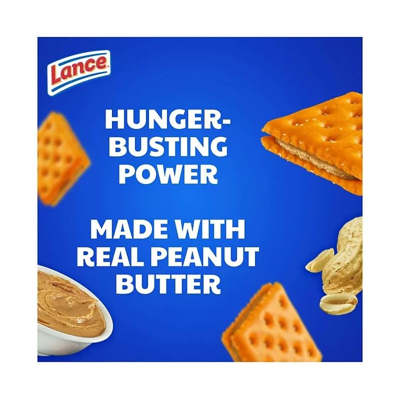 Lance Toast Chee Peanut Butter Sandwich Crackers, (40 Count) Bulk