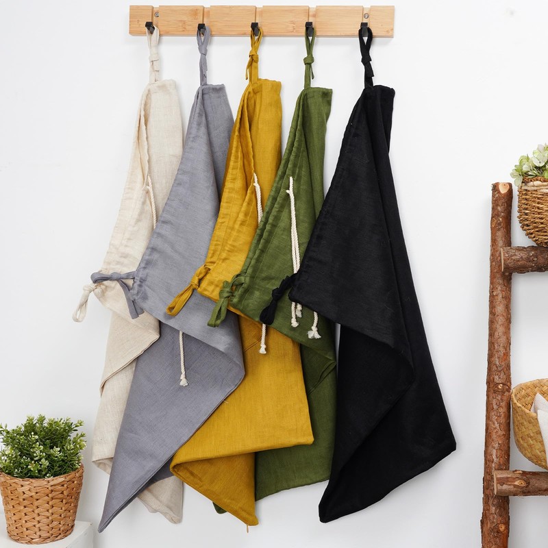 HSOFTIFY Linen Hanging Laundry Bag, Over The Door Laundry Hamper