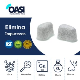 OASI 12 PACK Filtros Premium F47200 Repuesto para Krups Duo de filtros para sistema de filtración de agua, compatibles con cafeteras FMF, FME, 629, 180, 176, 466 y 467