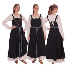 byCalvina - Calvina Costumes Canna Cotton Canvas - Apron Black - Black-XS/S