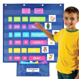 Classroom Pocket Chart Calendar Pocket Chart Multifunctional Hanging Pocket Chart for Classroom Home School Teaching Supplies