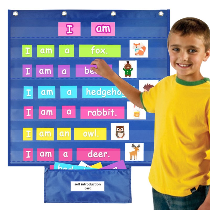 Classroom Pocket Chart Calendar Pocket Chart Multifunctional Hanging Pocket Chart