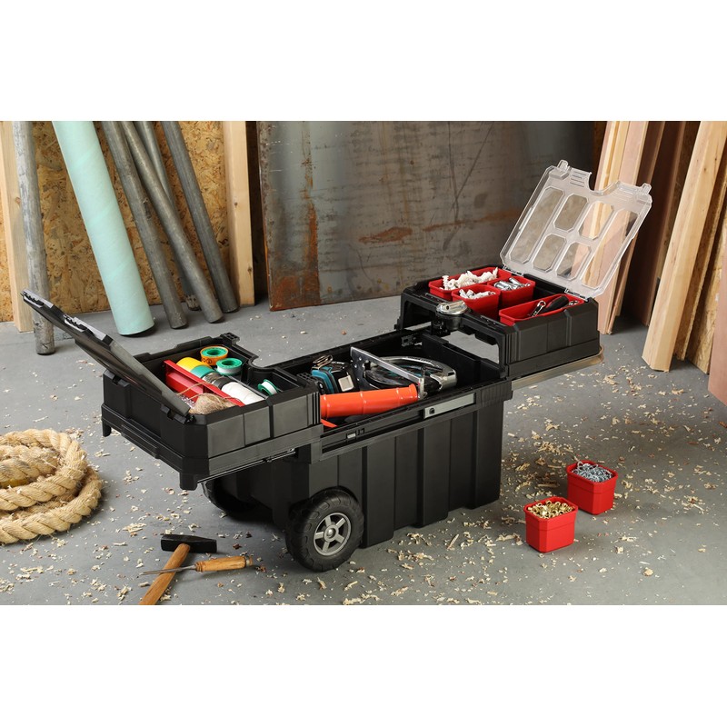 Keter Master Pro Masterloader 17191709 Tool Trolley Plastic Black/Red
