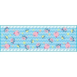 Kirby Sieve Cool Towel 3 Waves and Kirby; Main Body: Approx. H 11.8 x W 35.4 inches (300 x 900 mm); Container: Approx. 2.6 x H 7.3 inches (67 x 185 mm)