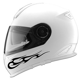 Tribal Flames Design Auto Car Racing Motorcycle Helmet Decal - 5" - Black