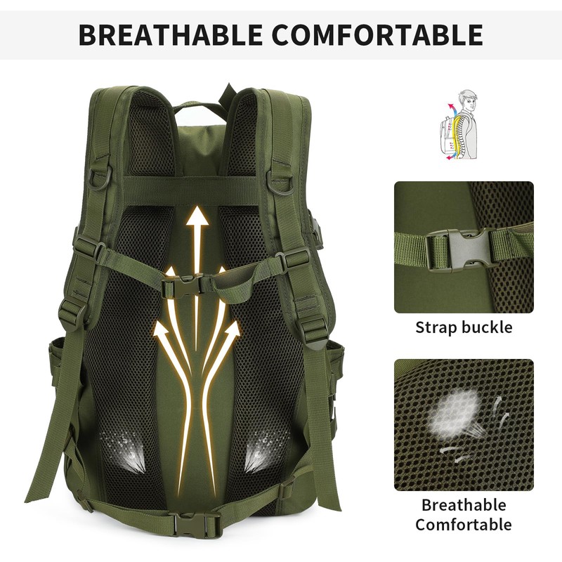 HUNTVP Military Backpack 30L Hiking Backpack Men's German Army Backpack