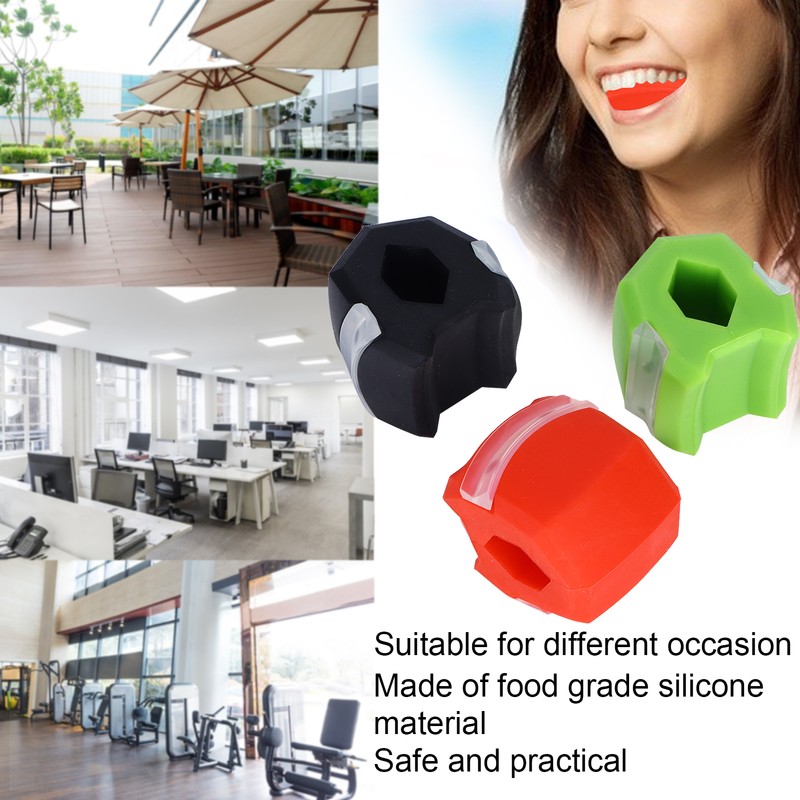 3pcs Silicone Jawline Shaping Exercise Ball Portable Fitness Face Masseter