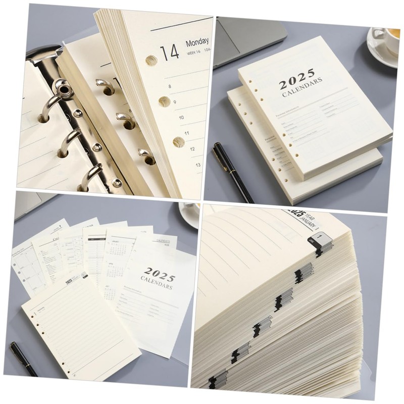 Operitacx 2 Sets 2025 Loose Leaf Paper Notebook Replacement Paper