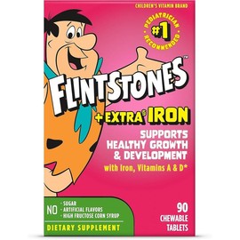 Flintstones Chewable Multivitamin for Toddlers – With Vitamins C, D, B12 & Iron for Growth, Immune Support, Energy & Healthy Development