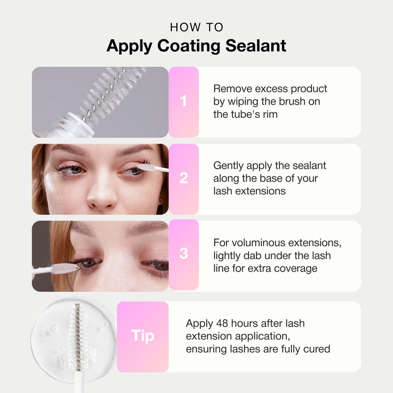 Curacoro 10ML Eyelash Coating Sealant - Professional Protective Topcoat for