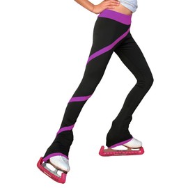 ChloeNoel P06 - Spiral Figure Skating Pants Purple Child Extra Small