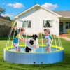 Heeyoo Foldable Dog Pool with Sprinkler for Large Dogs, Portable